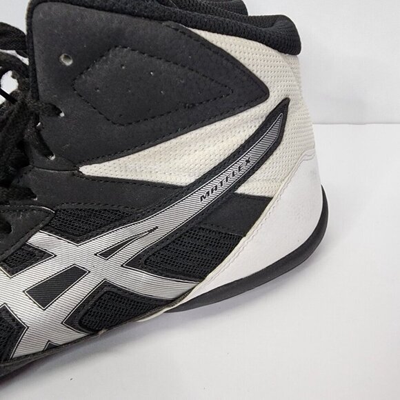 Asics Mens Matflex 6 Wrestling Shoes Black Silver White Size US 14 EUC 1081A021 - Picture 9 of 14